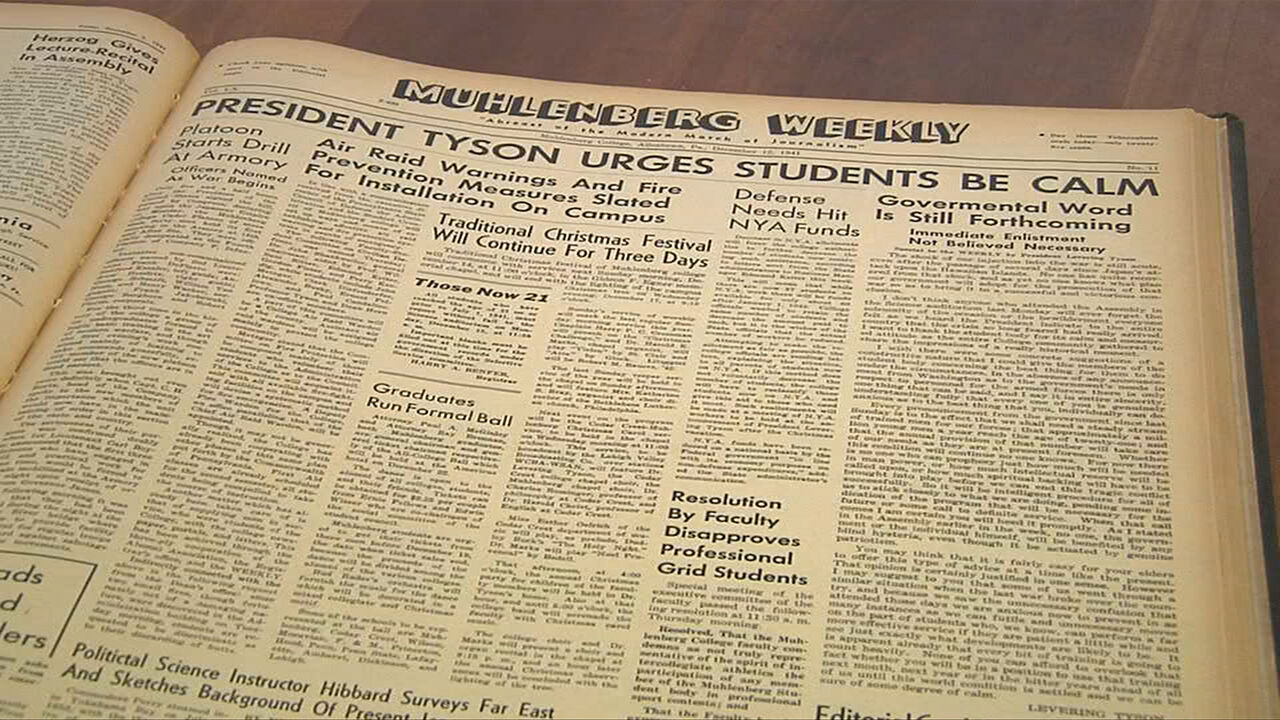 History's Headlines HH Navy V-12 program Muhlenberg president after Pearl Harbor